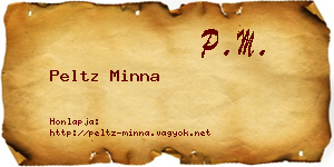 Peltz Minna névjegykártya